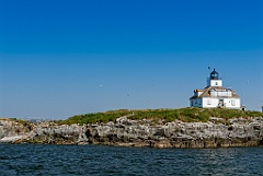 Egg Rock Lighthouse on Rocky Island in Maine